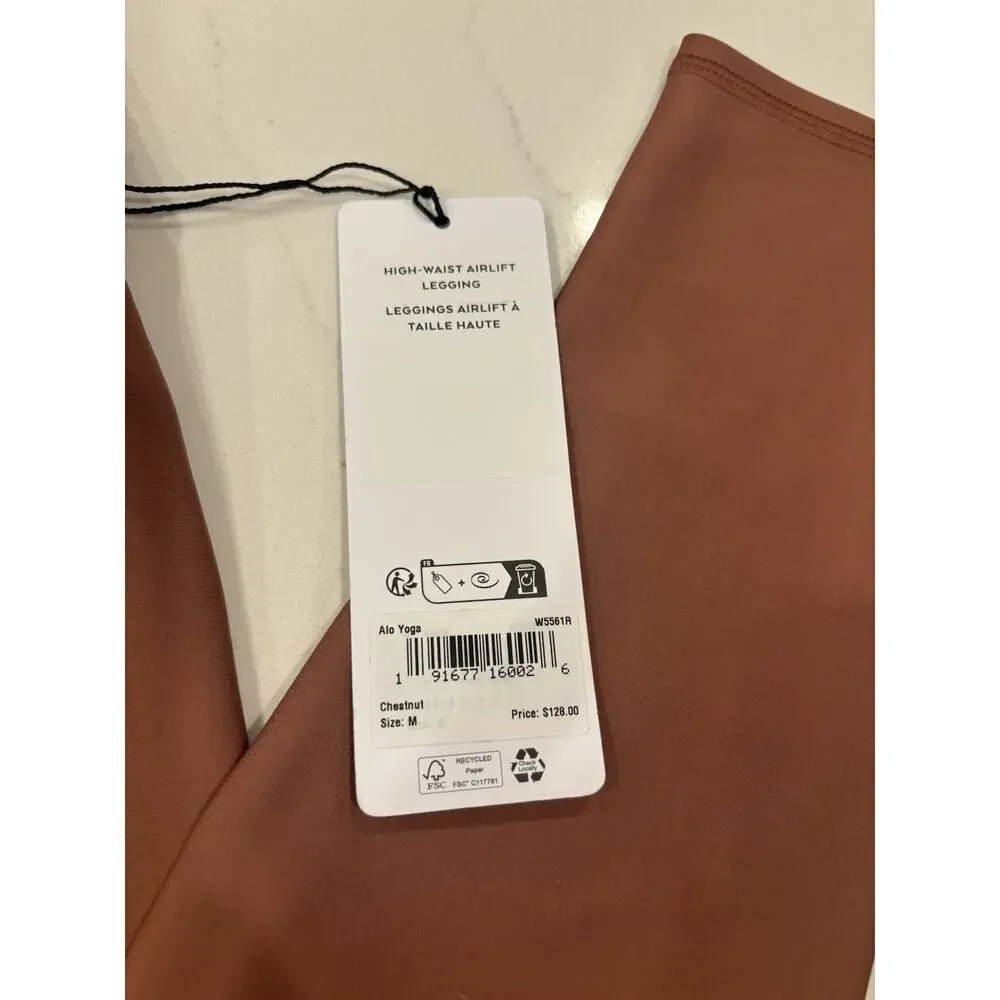 NWT ALO High-Waist Airlift Legging Chestnut Size Medium
